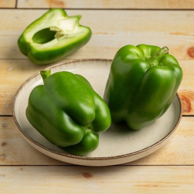 Organic Capsicum Green (शिमला मिर्च) NetQty: 250-350g - Image 2
